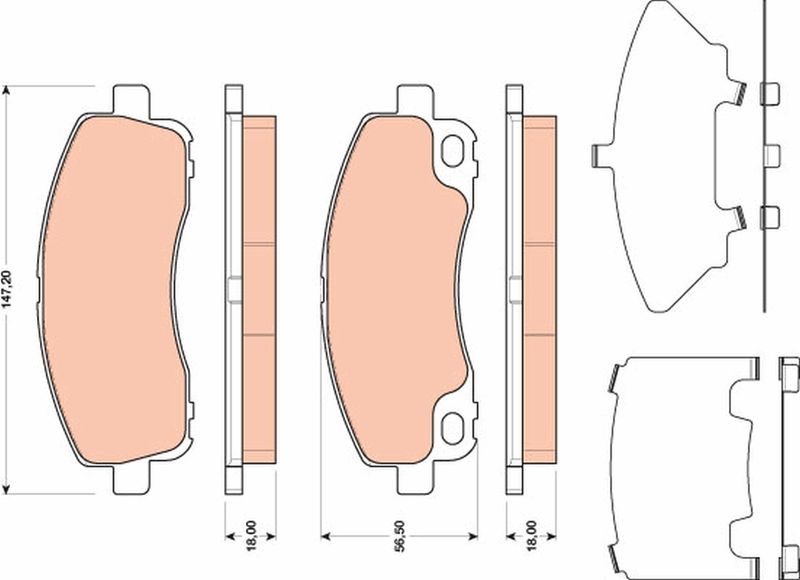 TRW GDB3487 Brake Pad Set, disc brake