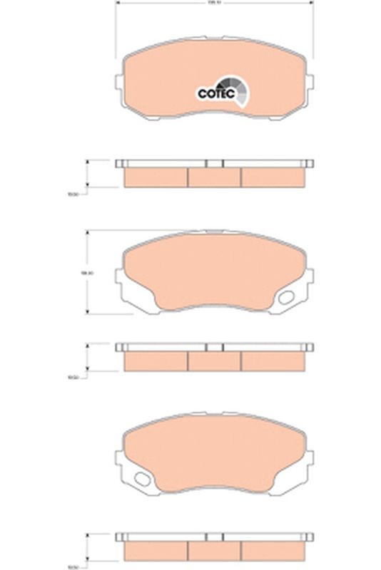 TRW GDB3492 Brake Pad Set, disc brake