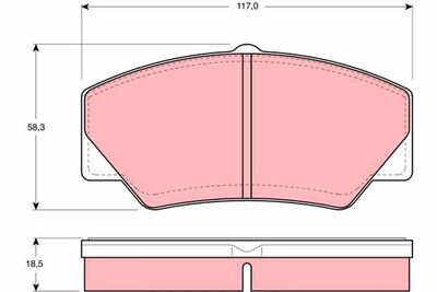 Brake Pad Set, disc brake TRW GDB349