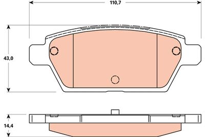 Brake Pad Set, disc brake TRW GDB3517