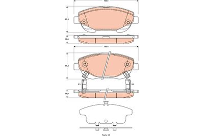 Brake Pad Set, disc brake TRW GDB3518