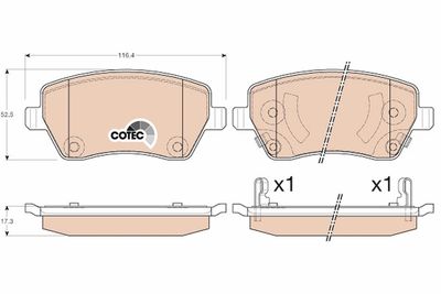 Brake Pad Set, disc brake TRW GDB3546