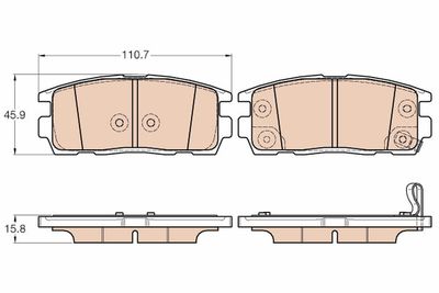 Brake Pad Set, disc brake TRW GDB3566