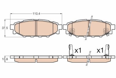 Brake Pad Set, disc brake TRW GDB3568