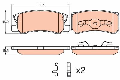 Brake Pad Set, disc brake TRW GDB3595