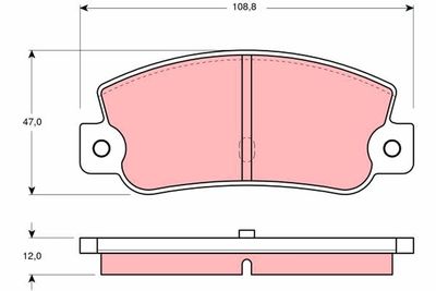 Brake Pad Set, disc brake TRW GDB360