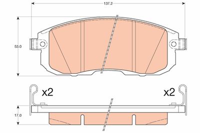 Brake Pad Set, disc brake TRW GDB3616