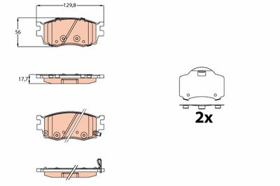 Brake Pad Set, disc brake TRW GDB3626