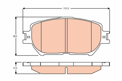 Brake Pad Set, disc brake TRW GDB3628