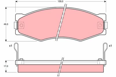 Brake Pad Set, disc brake TRW GDB367