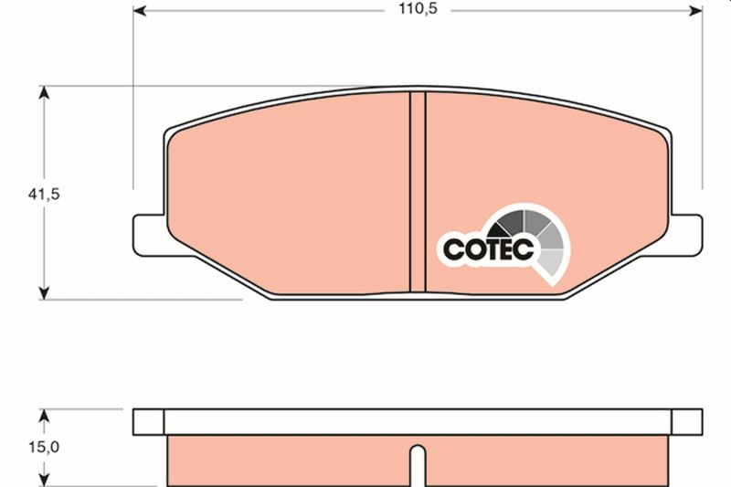 TRW GDB383 Brake Pad Set, disc brake