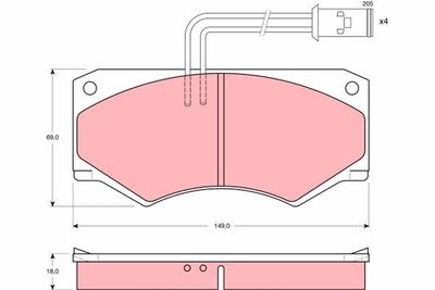 Brake Pad Set, disc brake TRW GDB390