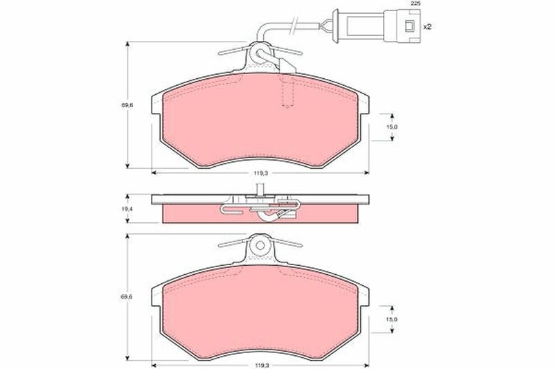 TRW GDB404 Brake Pad Set, disc brake