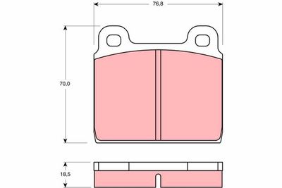 Brake Pad Set, disc brake TRW GDB407