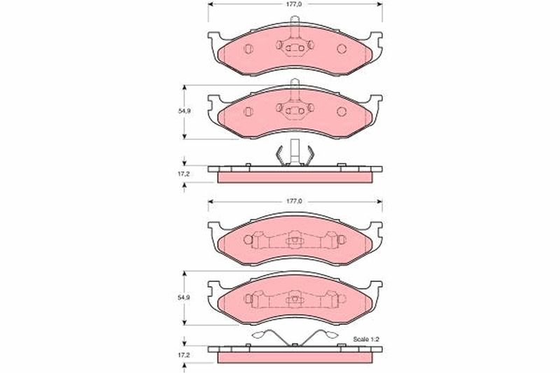 TRW GDB4104 Brake Pad Set, disc brake