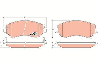 Brake Pad Set, disc brake TRW GDB4126