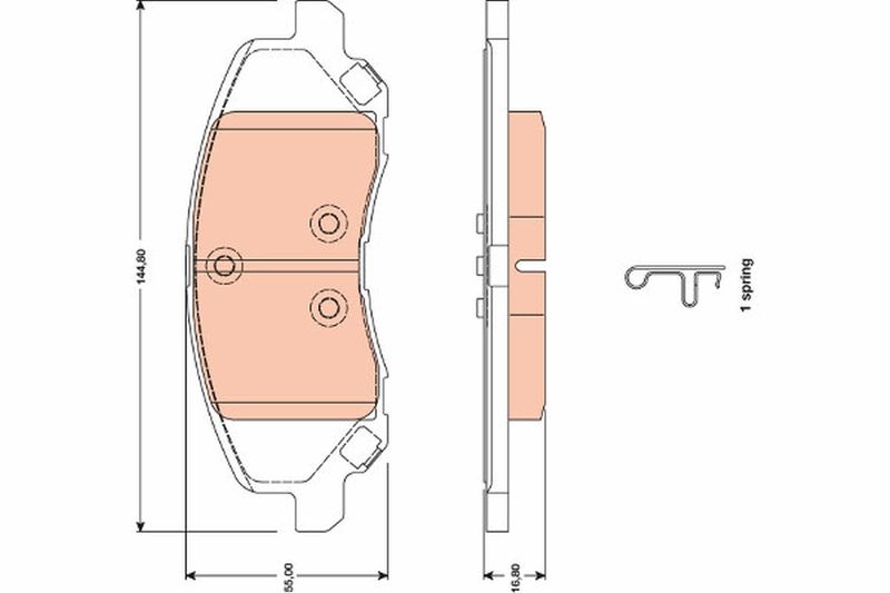 TRW GDB4141 Brake Pad Set, disc brake