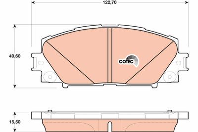 Brake Pad Set, disc brake TRW GDB4173