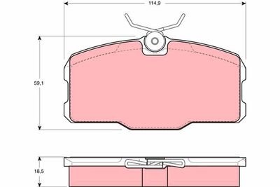 Brake Pad Set, disc brake TRW GDB418