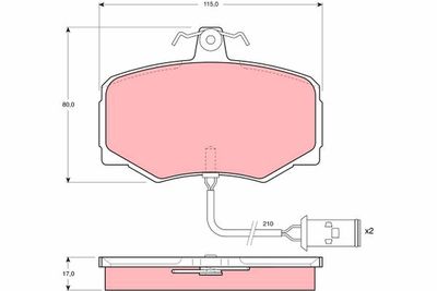 Brake Pad Set, disc brake TRW GDB421