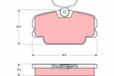 Brake Pad Set, disc brake TRW GDB434