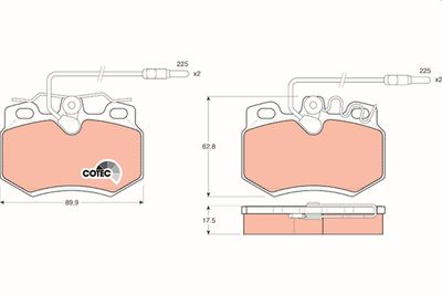 Brake Pad Set, disc brake TRW GDB446