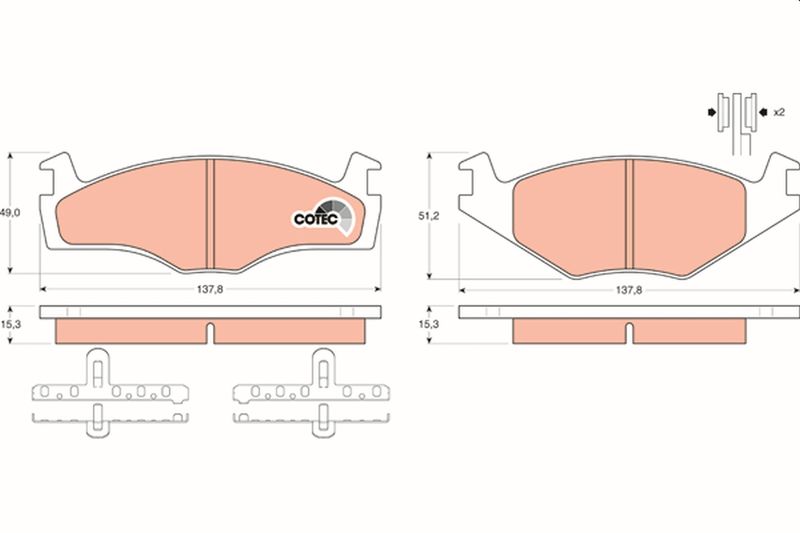 TRW GDB459 Brake Pad Set, disc brake