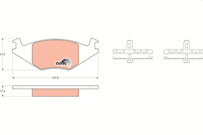 TRW GDB463 Brake Pad Set, disc brake