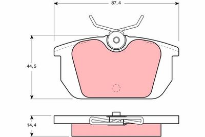 Brake Pad Set, disc brake TRW GDB466