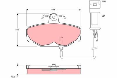 Brake Pad Set, disc brake TRW GDB471