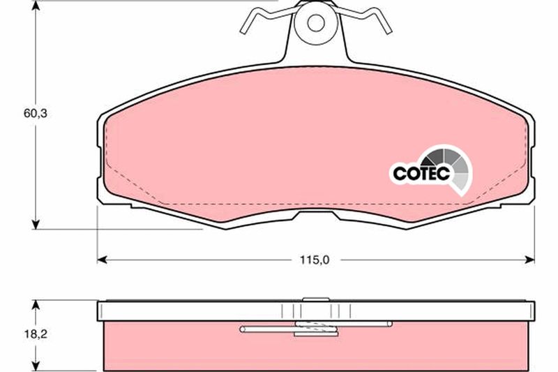 TRW GDB473 Brake Pad Set, disc brake