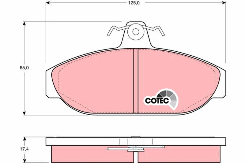 TRW GDB482 Brake Pad Set, disc brake