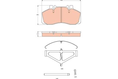 Brake Pad Set, disc brake TRW GDB5004