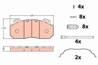 Brake Pad Set, disc brake TRW GDB5019