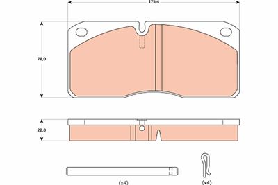 Brake Pad Set, disc brake TRW GDB5058