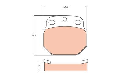 Brake Pad Set, disc brake TRW GDB5061