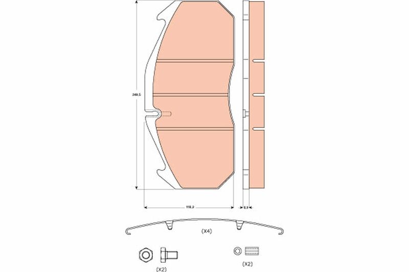 TRW GDB5065 Brake Pad Set, disc brake