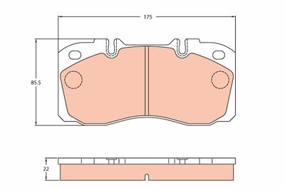 Brake Pad Set, disc brake TRW GDB5068