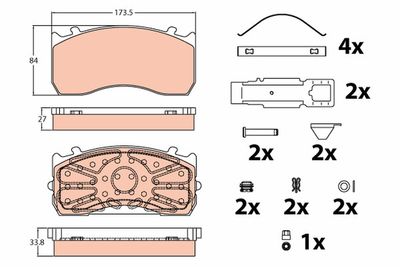 Brake Pad Set, disc brake TRW GDB5073