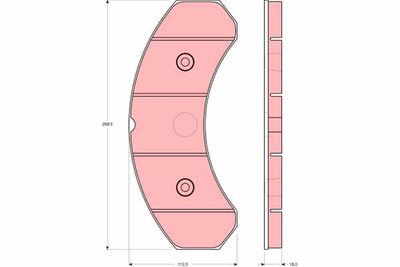 Brake Pad Set, disc brake TRW GDB5078