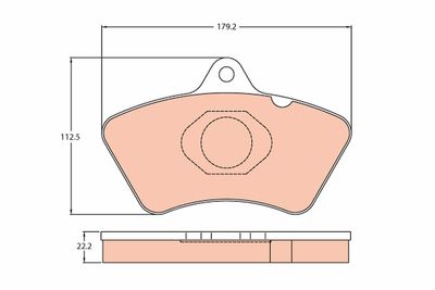 Brake Pad Set, disc brake TRW GDB5080