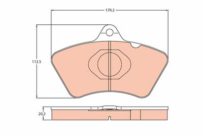 Brake Pad Set, disc brake TRW GDB5081