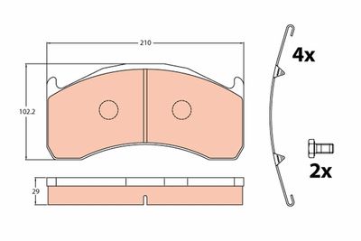 Brake Pad Set, disc brake TRW GDB5089