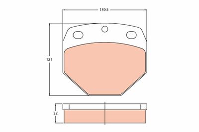 Brake Pad Set, disc brake TRW GDB5097