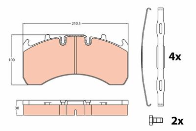 Brake Pad Set, disc brake TRW GDB5098