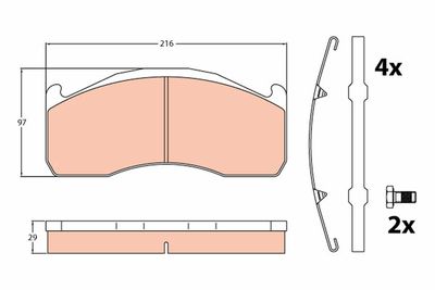 Brake Pad Set, disc brake TRW GDB5103