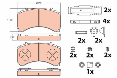 Brake Pad Set, disc brake TRW GDB5110