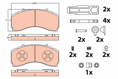 Brake Pad Set, disc brake TRW GDB5111