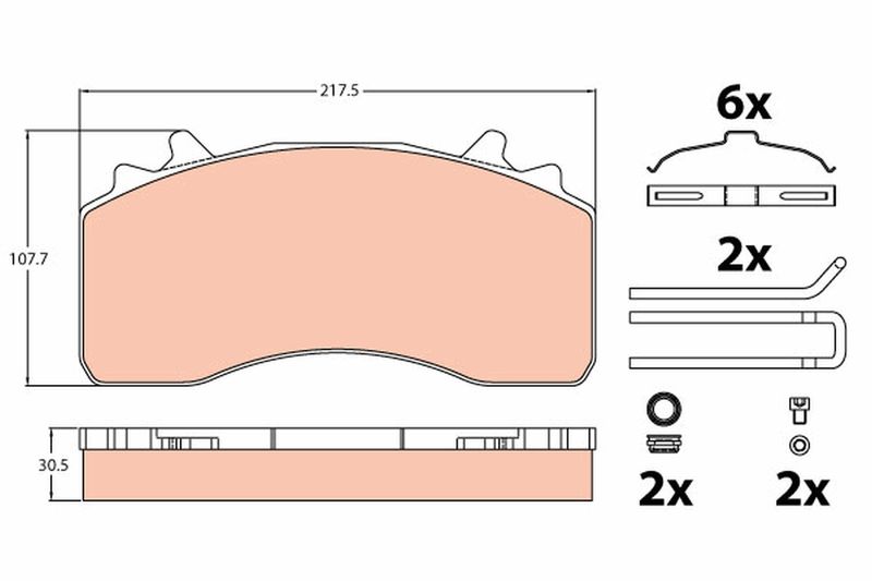 TRW GDB5114 Brake Pad Set, disc brake