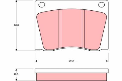 Brake Pad Set, disc brake TRW GDB531